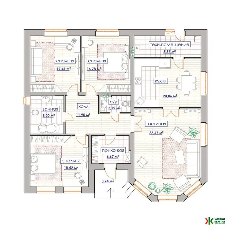 Планировки 1 этажных домов