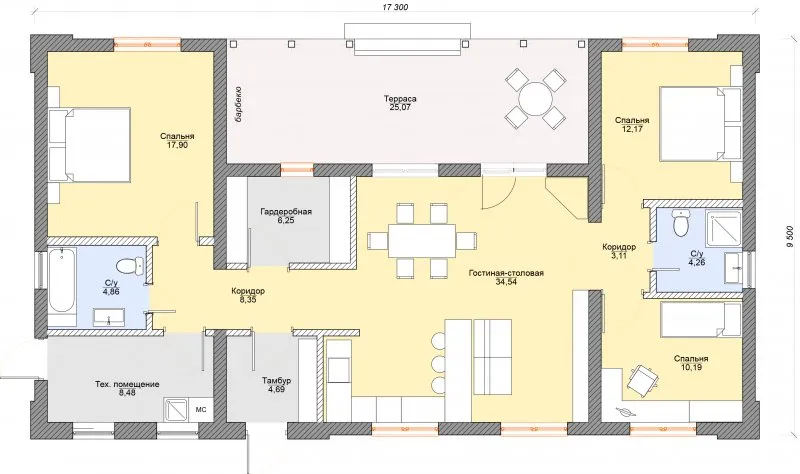 Планировка дома 110 кв м одноэтажный