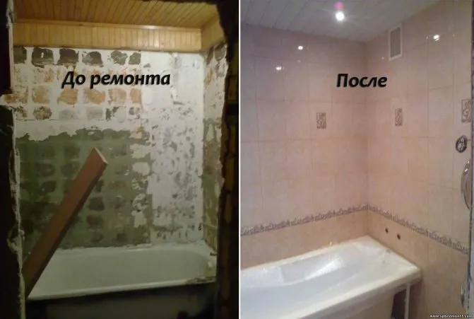 реставрация ванной посредством отделкой стеновыми панелями бюджетно