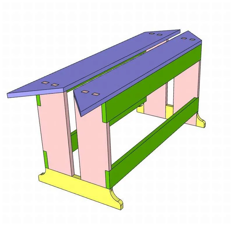 скамейка верстак из досок