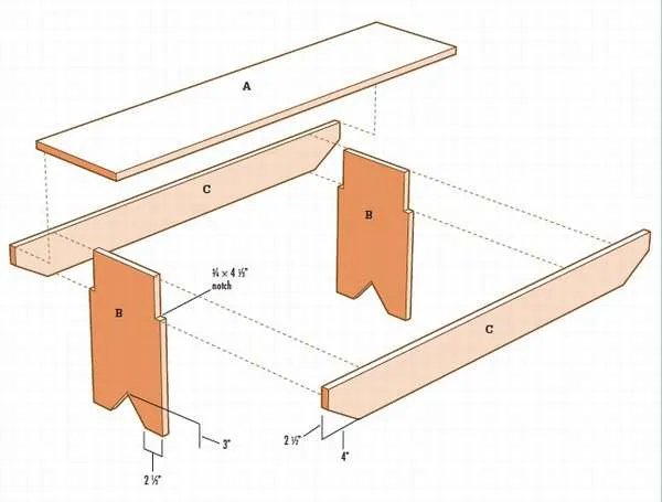 простая скамейка своими руками из досок