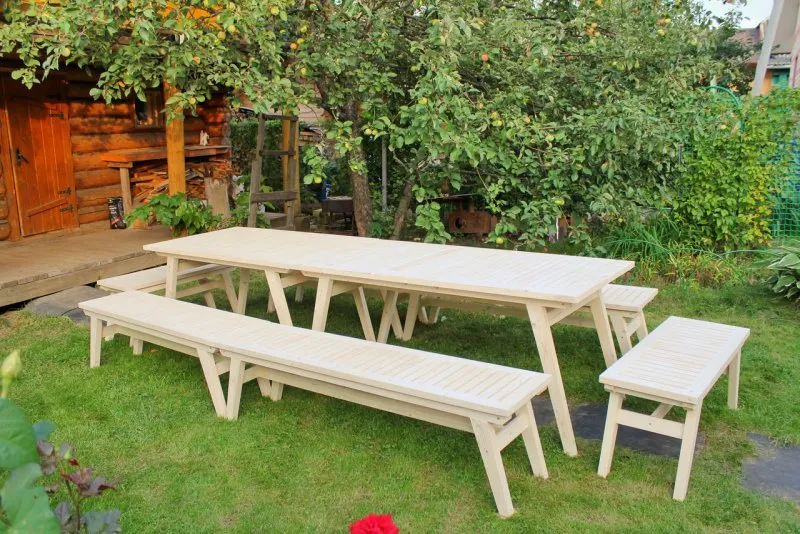 Садовая деревянная мебель для дачи