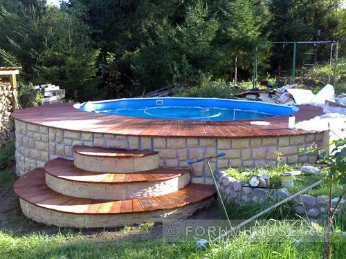 помост для бассейна на даче
