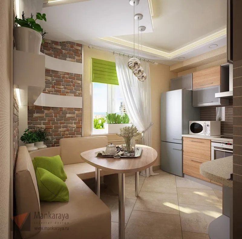Интерьер кухни в панельном доме для двухкомнатной квартиры
