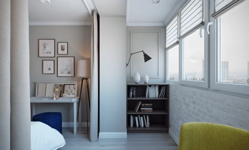 Объединение комнаты и балкона в однокомнатной квартире