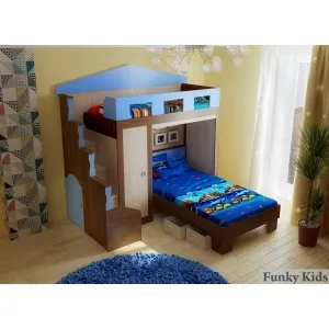 Кровать чердак Фанки Хоум с кроватью Фанки Тайм
