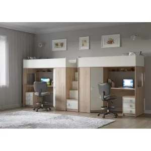 Двухъярусная кровать Легенда BB604-604 с тумбами