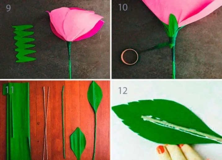 Цветы из бумаги — схемы и шаблоны для создания бумажных цветов этап 137