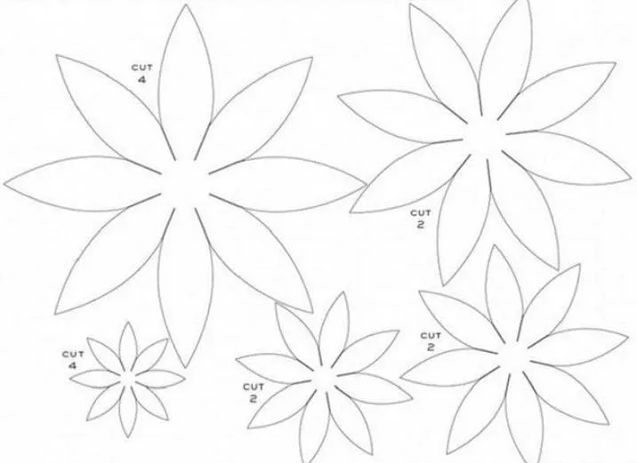 Цветы из бумаги — схемы и шаблоны для создания бумажных цветов этап 140