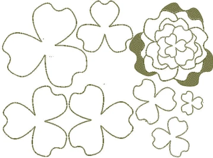 Цветы из бумаги — схемы и шаблоны для создания бумажных цветов этап 142