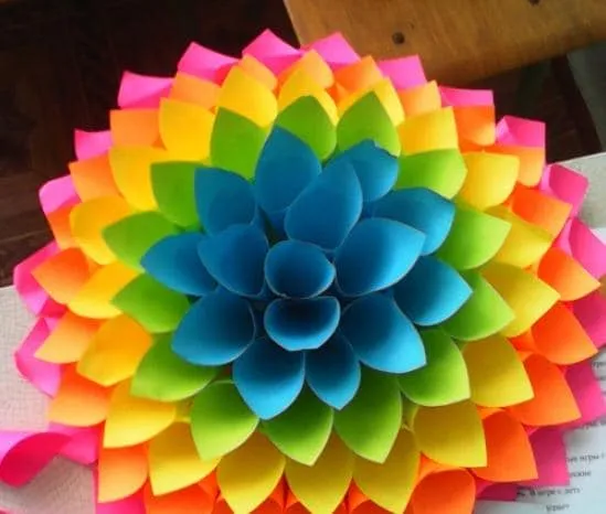Цветы из бумаги — схемы и шаблоны для создания бумажных цветов этап 32