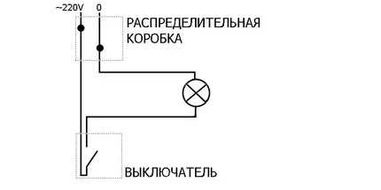 Схема подключения выключателя