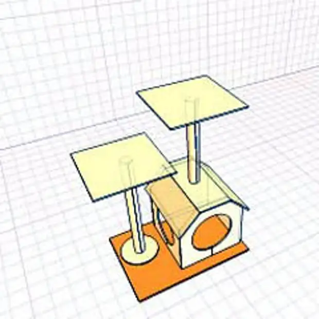 Схема универсального домика для кошек