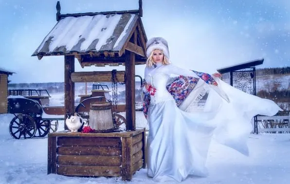 Деревянный колодец - фото