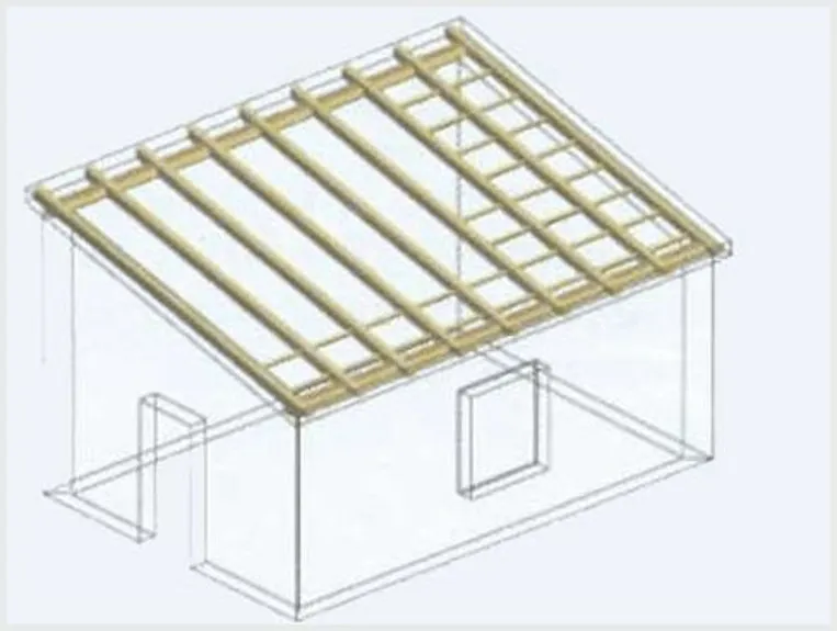 Устройство простой односкатной крыши