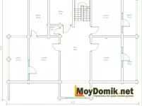 Планировка двухэтажного дома из профилированного бруса ПБ-301-2 - схема второго этажа