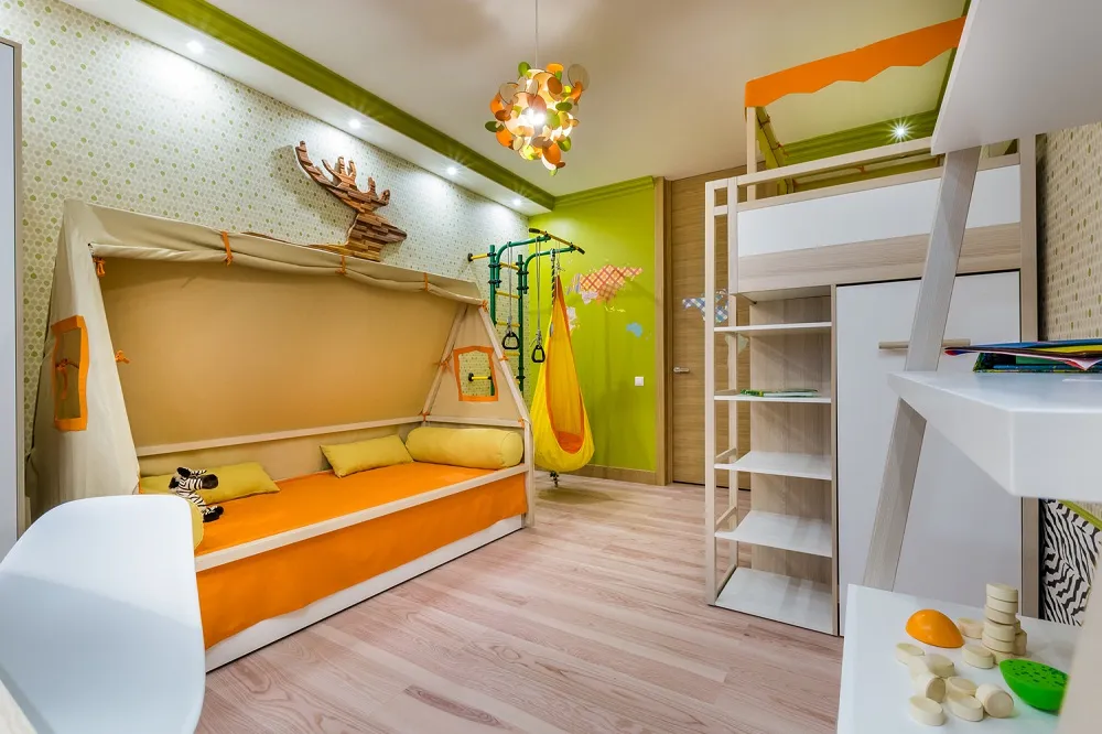 Детская комната 18 кв.метров для двоих детей