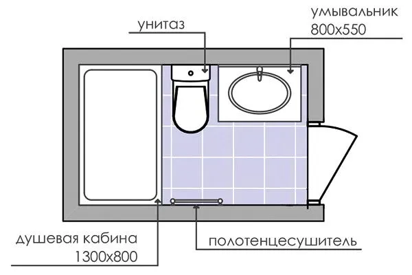 совмещенный санузел 3 кв м фото 10