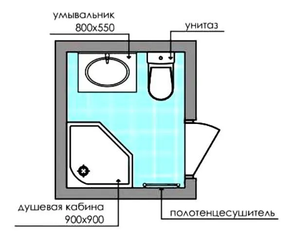 совмещенный санузел 3 кв м фото 11