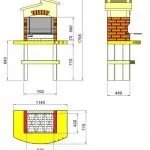 Схема кирпичного мангала 5