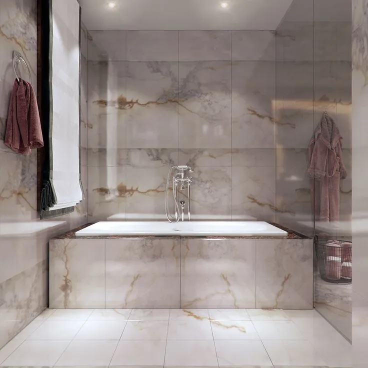 Мрамор в ванной | Дизайн ванной, Дизайн ...