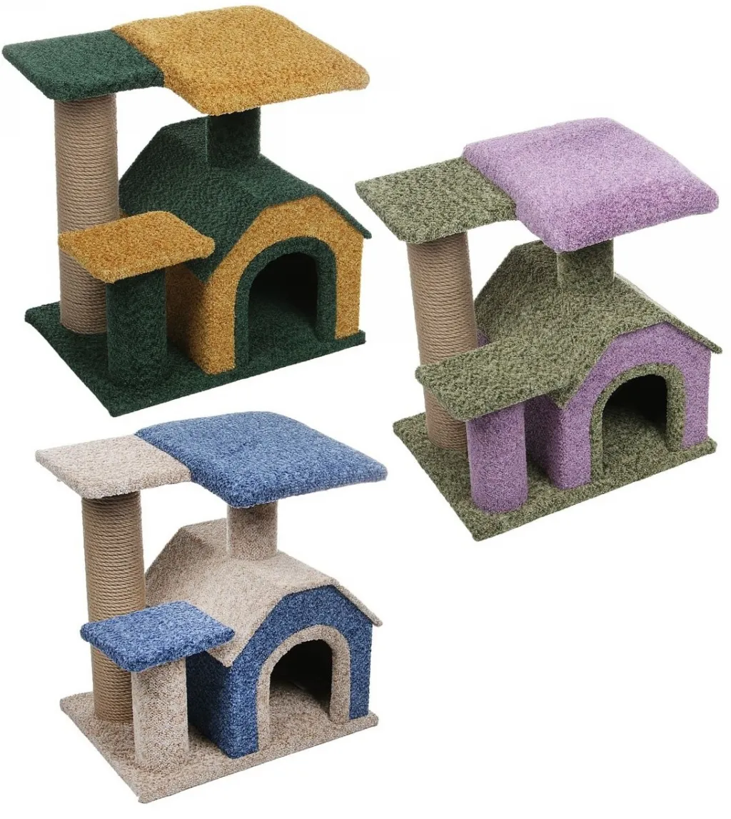 Персилайн Комплекс игровой коврово-джутовый Камея-3 для кошек, 50*40*50 см, Perseiline