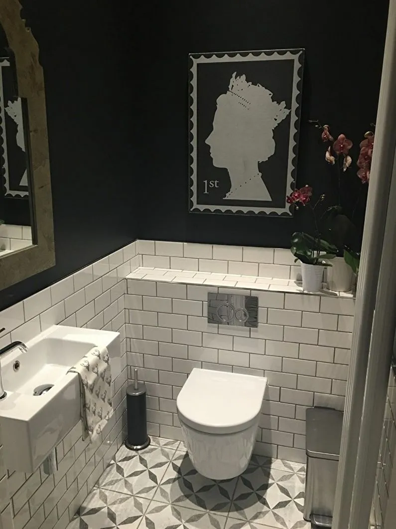 стильный маленький туалет