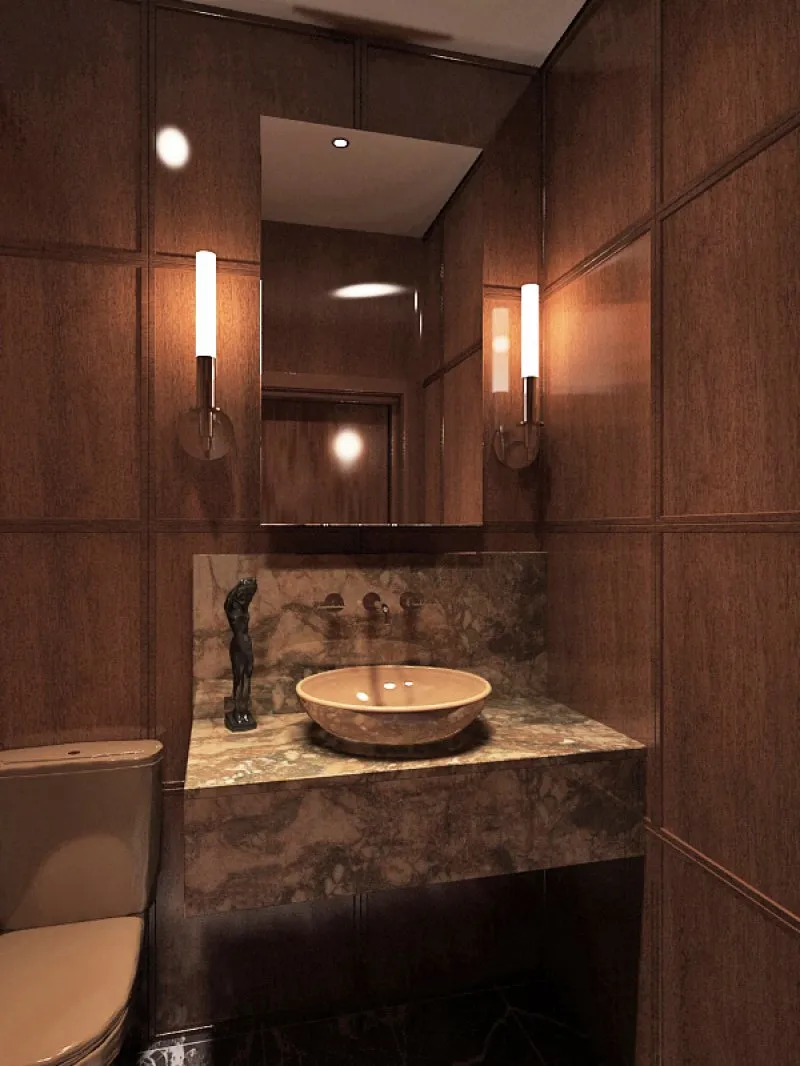 фото коричневого маленького туалета