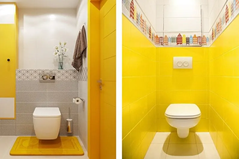 желтый маленький туалет фото