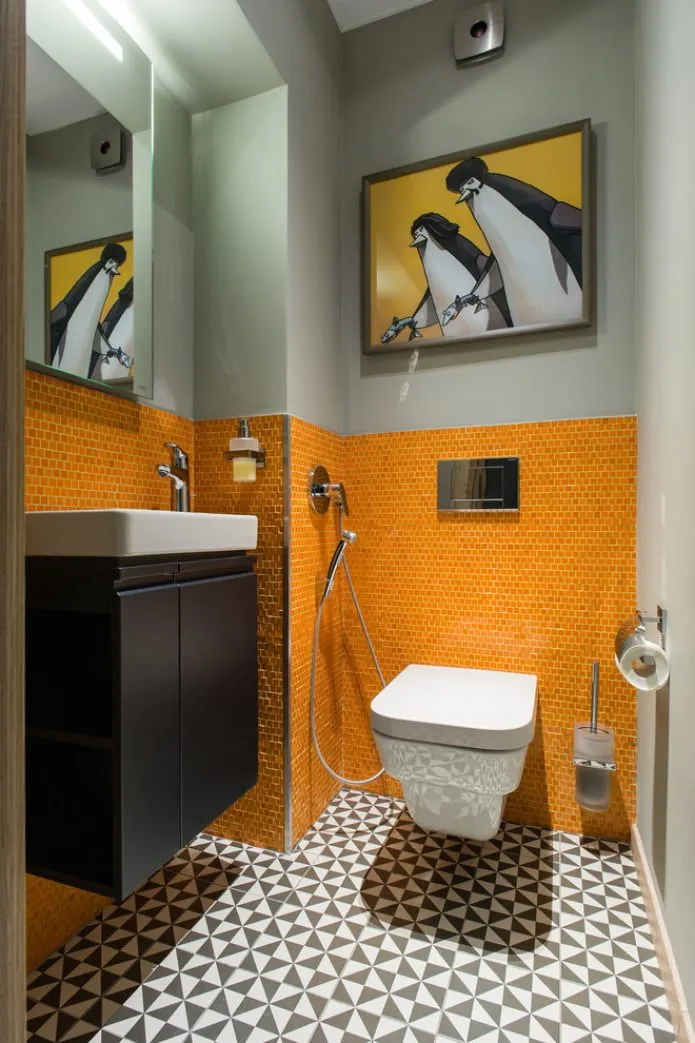 желтый маленький туалет фото дизайн