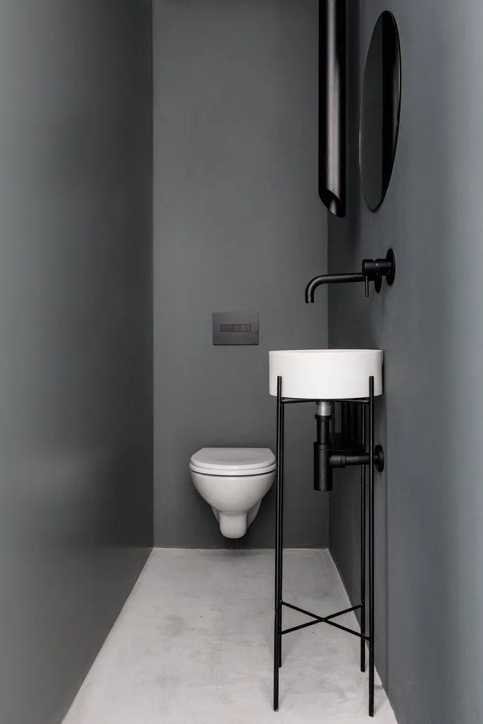 дизайн минимализм маленький туалет 