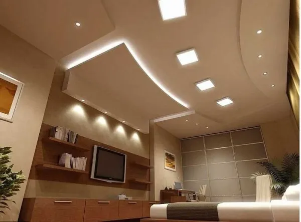 Светодиодная подсветка потолка из гипсокартона - только эффектный дизайнерский прием. Об освещении надо заботиться отдельно