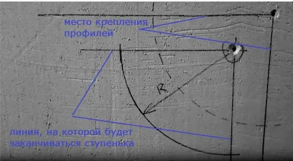 Как нарисовать закругление на потолке