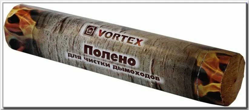 Чистка дымохода поленом Vortex