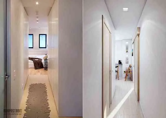 узкий коридор дизайн в квартире фото 