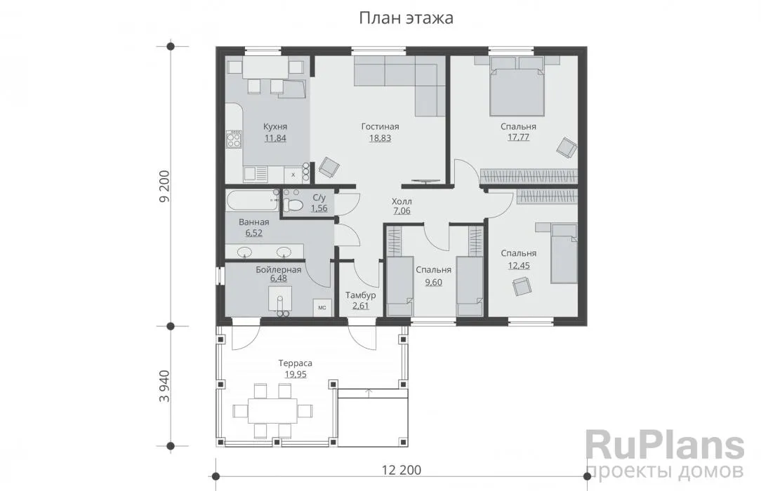 Проекты домов 10 на 12 метров, 10х12