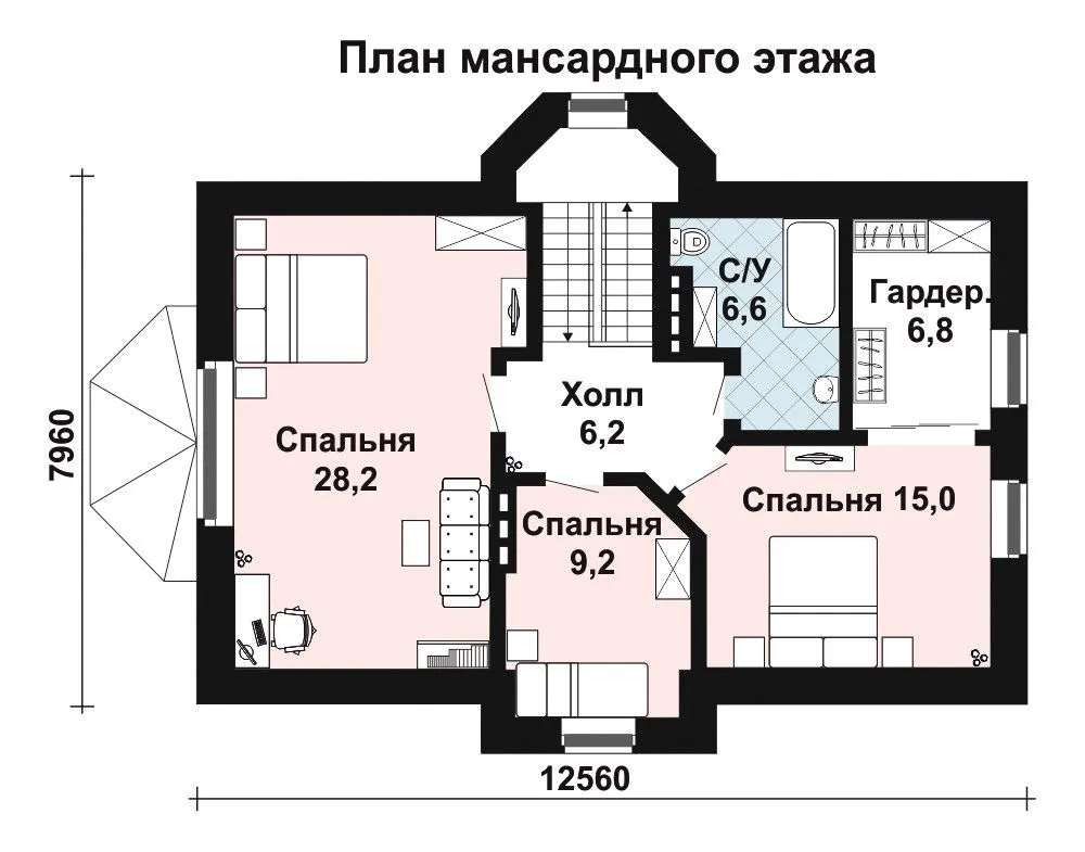 Проект двухэтажного дома AS-143-2 с ...