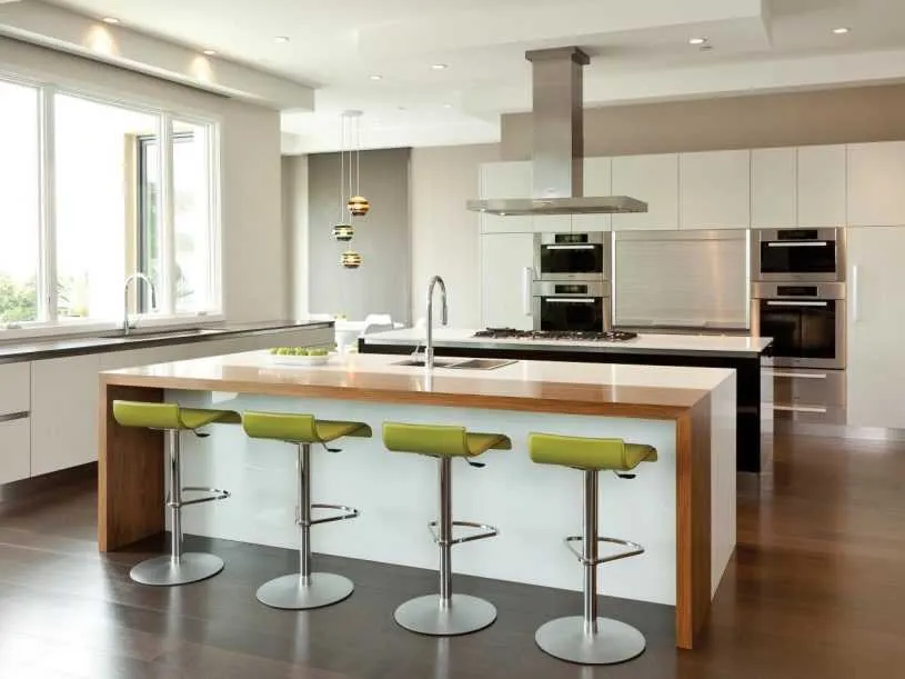 Барная стойка для кухни: особенности установки и сочетания в интерьере современной кухни (100 фото)