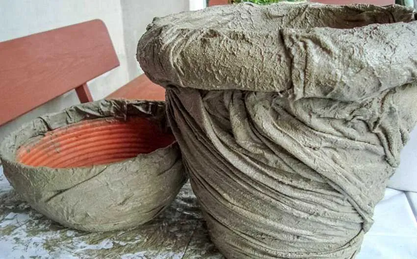Ткань на вазе