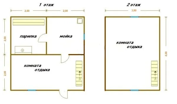 Простой проект на 2 этажа